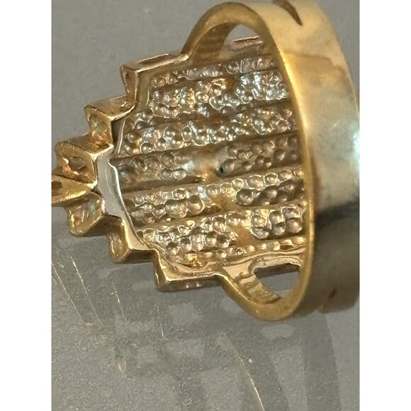 Vintage 14k and 18k Gold Step Ring Size 7.5 - Picture 4 of 9